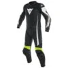 Dainese Assen 2-P Suit Black-White-Yellow-Fluo 1 Dainese Assen 2-P Suit Black-White-Yellow-Fluo -Helmets Store dainese assen 2 p suit black white yellow fluo two piece suit 2 teiler overall combinaison 2 pieces traje tulum 1 3