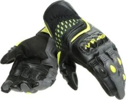Dainese VR46 Sector Short Gloves Grey Yellow Anthracite