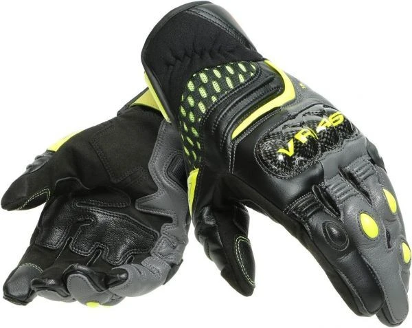 Dainese VR46 Sector Short Gloves Grey Yellow Anthracite 3 Dainese VR46 Sector Short Gloves Grey Yellow Anthracite