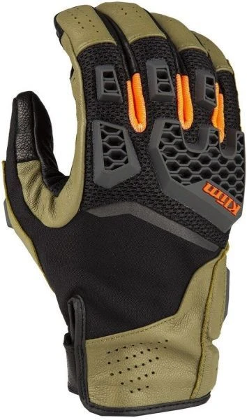 Klim Baja S4 Gloves Sage - Strike Orange