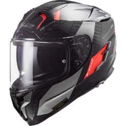 LS2 Challenger Carbon Alloy Chrome Orange