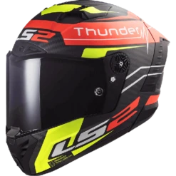 LS2 Thunder Carbon Attack Red HV Yellow-06