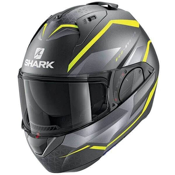 Shark EVO ES YARI Mat Anthracite Yellow Silver
